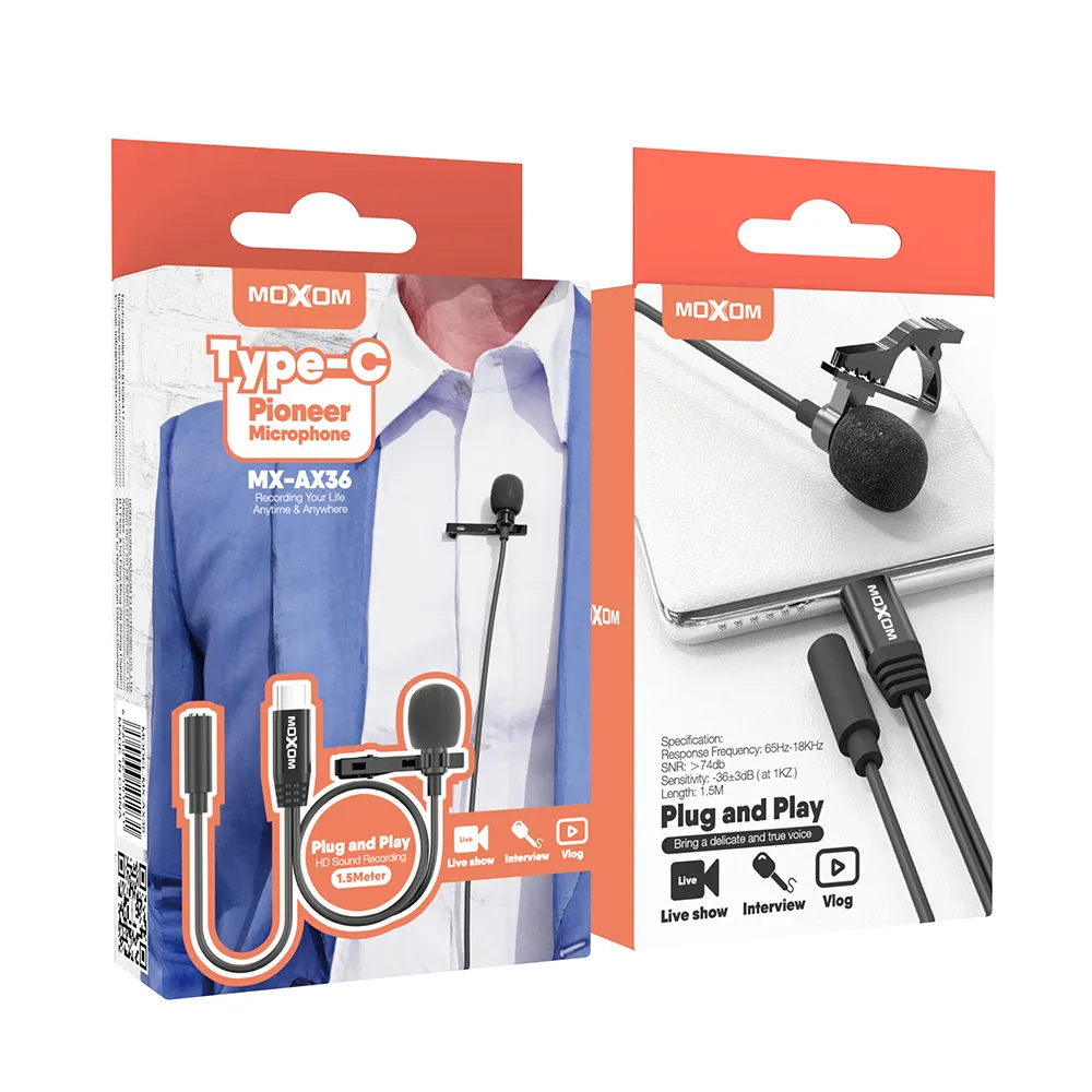 MOXOM TYPE-C PIONEER MICROPHONE 1.5M MX-AX36 thumbnail 2