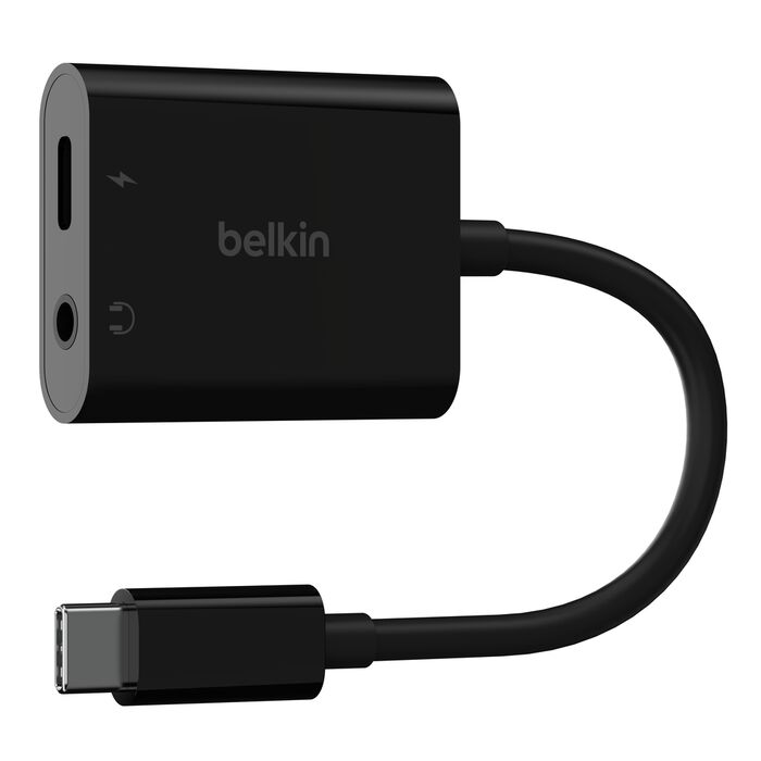 BELKIN 3.5MM AUDIO/USB-C CHARGE ADAPTER 60W NPA004BTBK thumbnail 2