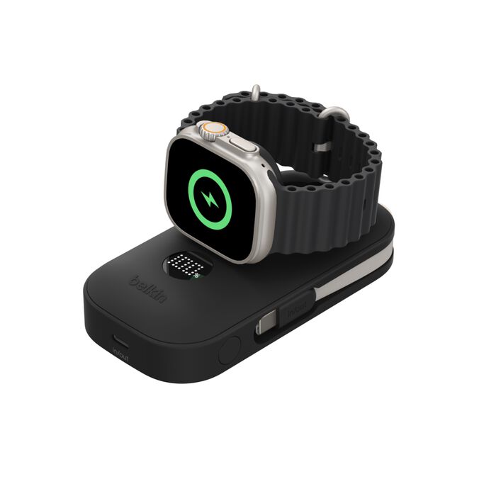 BELKIN BOOST CHARGE PRO POWER BANK 10K WITH APPLE WATCH CHARGER BLACK BPD012HQBK thumbnail 2