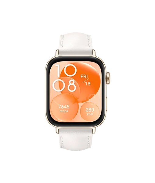 HUAWEI WATCH FIT 3 NFC EDITION WHITE WITH WHITE LEATHER STRAP SLO-B19 thumbnail 2