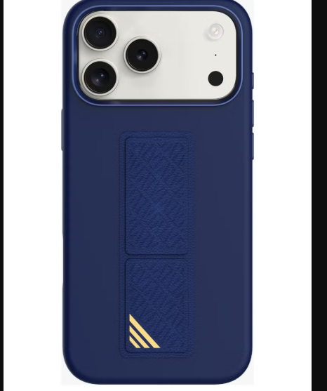 LEVELO IPHONE 17 PRO MAX MORPHIX SILICONE CASE WITH LEATHER GRIP DARK BLUE LVLMRPS17PMDBK thumbnail 2
