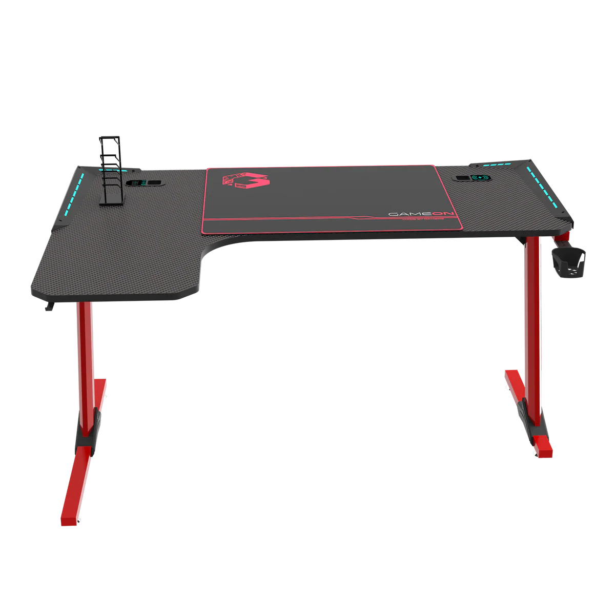 GAMEON PHANTOM XL-L SERIES L-SHAPED RGB FLOWING LIGHT GAMING DESK GO-PHANTOMXL-L thumbnail 2