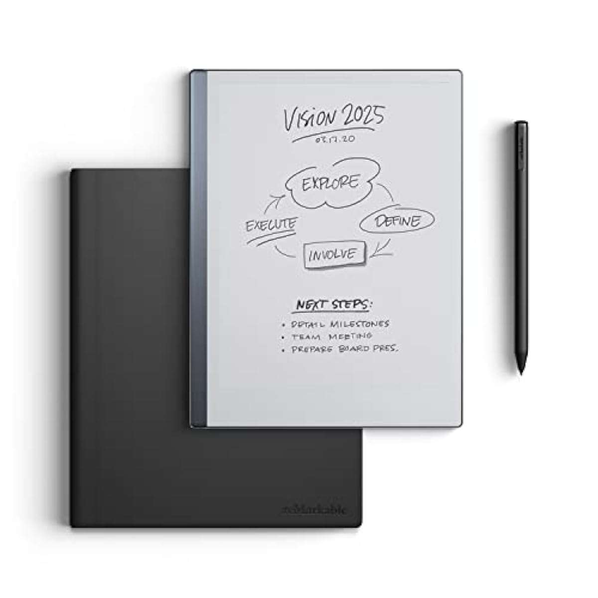 REMARKABLE ESSENTIALS 2 BUNDLE PAPER TABLET WITH MARKER PLUS AND BLACK LEATHER FOLIO CASE RM110 thumbnail 2