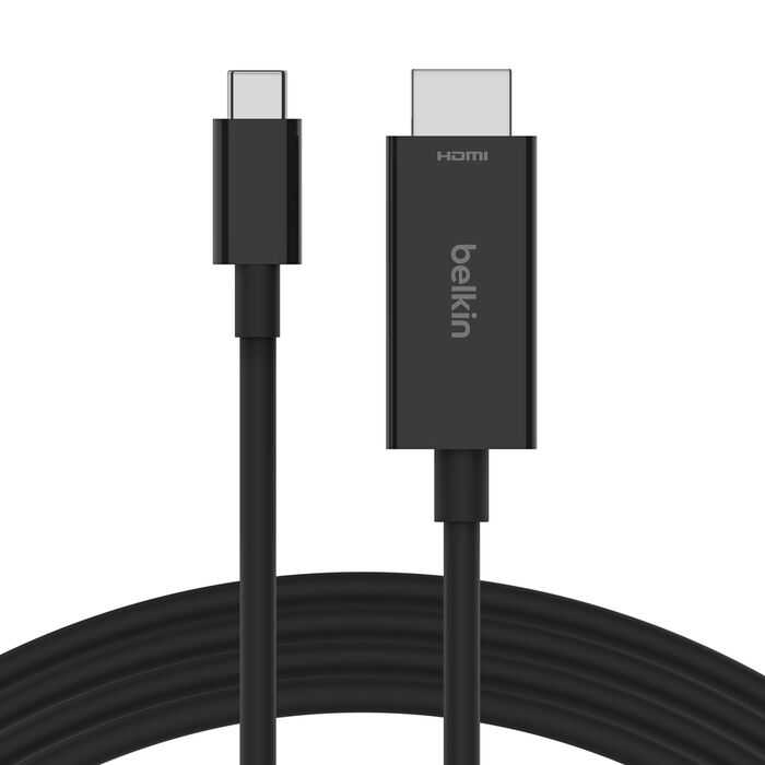 BELKIN CONNECT USB C TO HDMI CABLE 4K BLACK 6.6FT 2M AVC012BT2MBK thumbnail 2