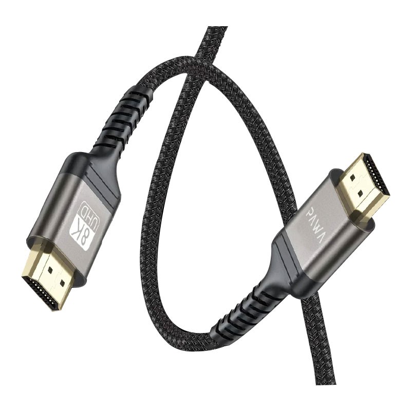 PAWA EL CARO SERIES HDMI TO HDMI 8K PREMIUM BRAIDED CABLE 3M BLACK PW-ELHD8K3M-BK thumbnail 2