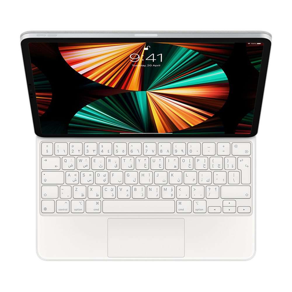 APPLE MAGIC KEYBOARD FOR IPAD PRO 12.9 INCH 5TH GENERATION ARABIC WHITE MJQL3 thumbnail 2