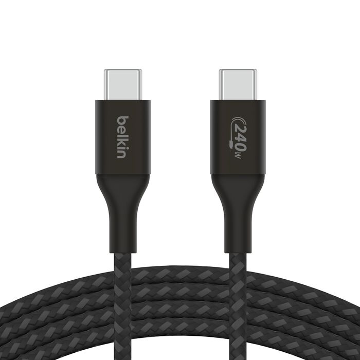 BELKIN BOOST CHARGE USB C TO USB C 240W CABLE 2M BLACK CAB015BT2MBK thumbnail 2