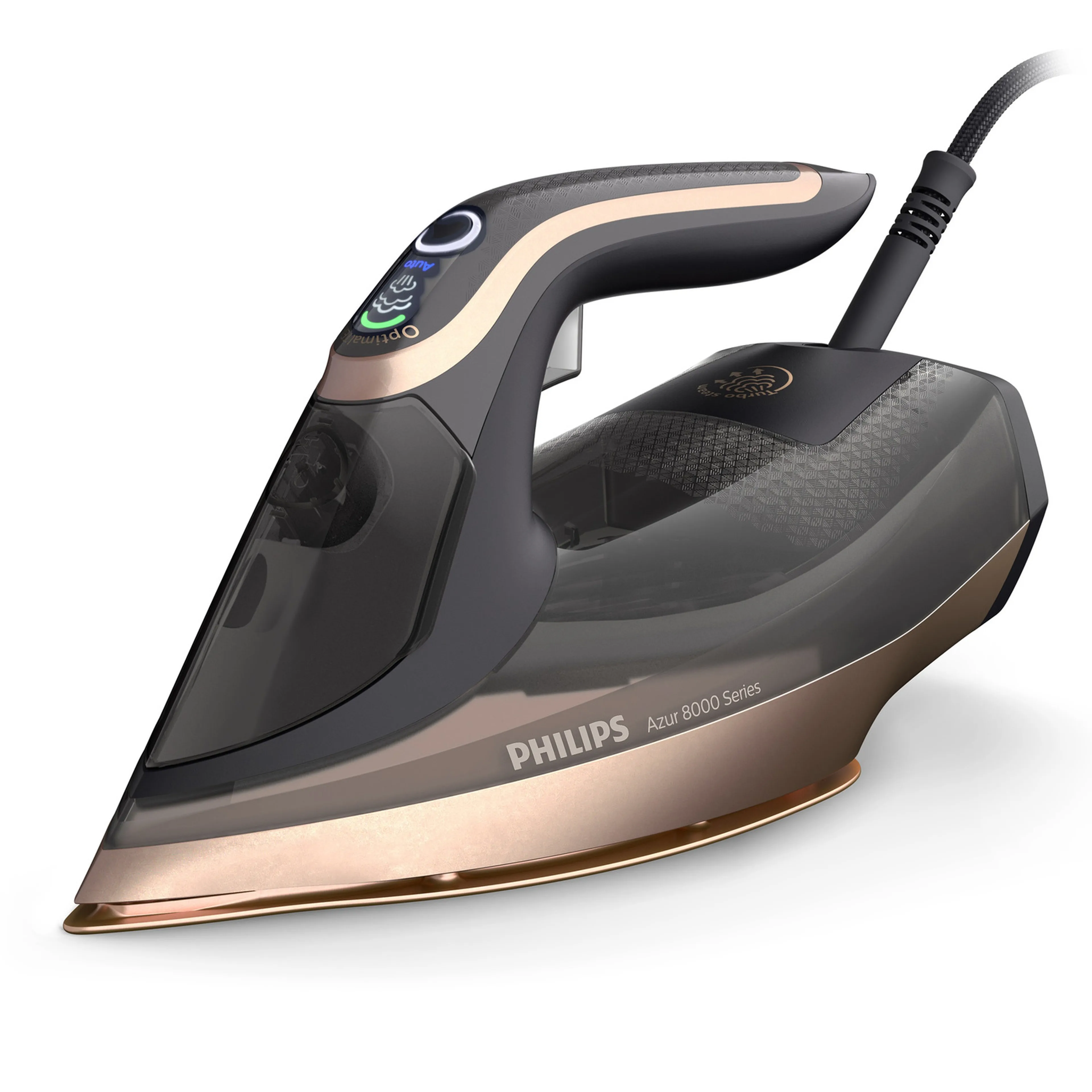 PHILIPS AZUR 8000 SERIES STEAM IRON 3000W BLACK-ROSE GOLD DST804186 thumbnail 2
