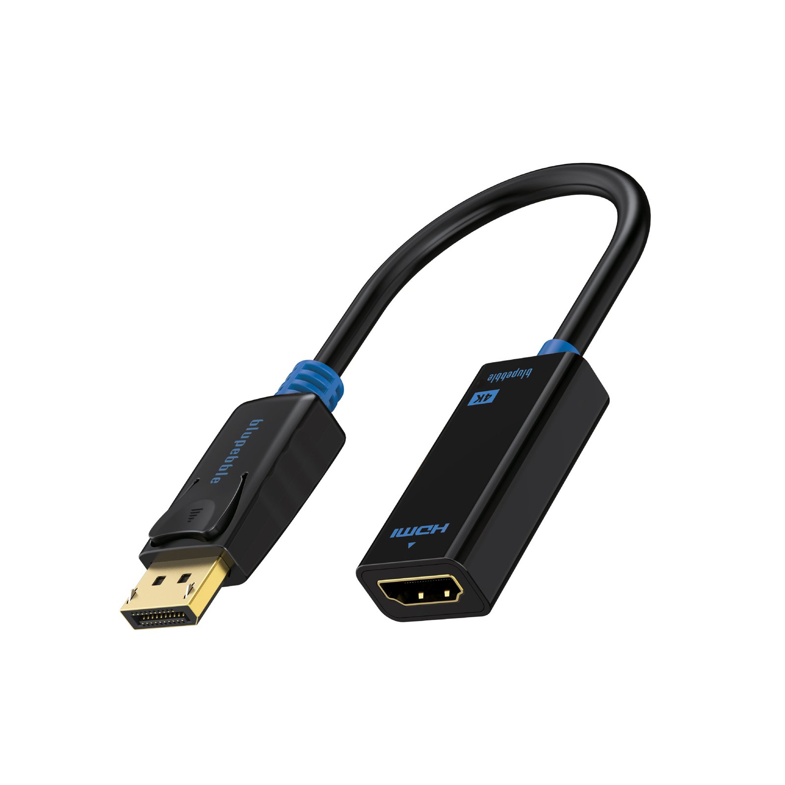 BLUPEBBLE DISPLAYPORT TO HDMI ADAPTER BP-AV586-01G4KB02-BK thumbnail 2