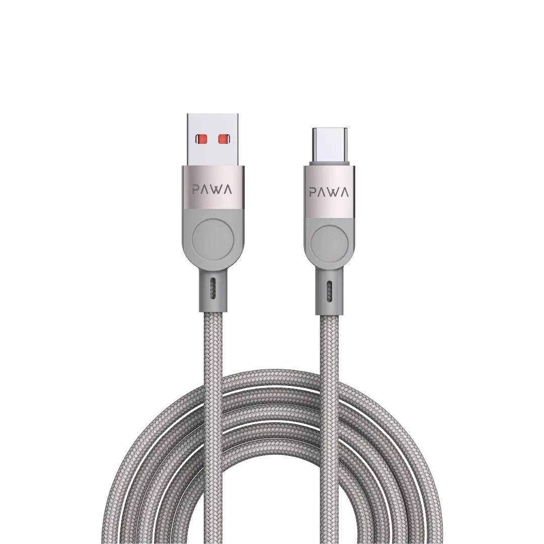 PAWA LEVIN USB A TO TYPE C 3.1A BRAIDED CABLE 1.2M GREY TITANIUM PW-12BDC251-GYTT thumbnail 2