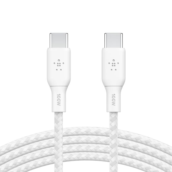 BELKIN BOOST CHARGE USB C TO USB C 100W CABLE 2M WHITE CAB014BT2MWH thumbnail 2