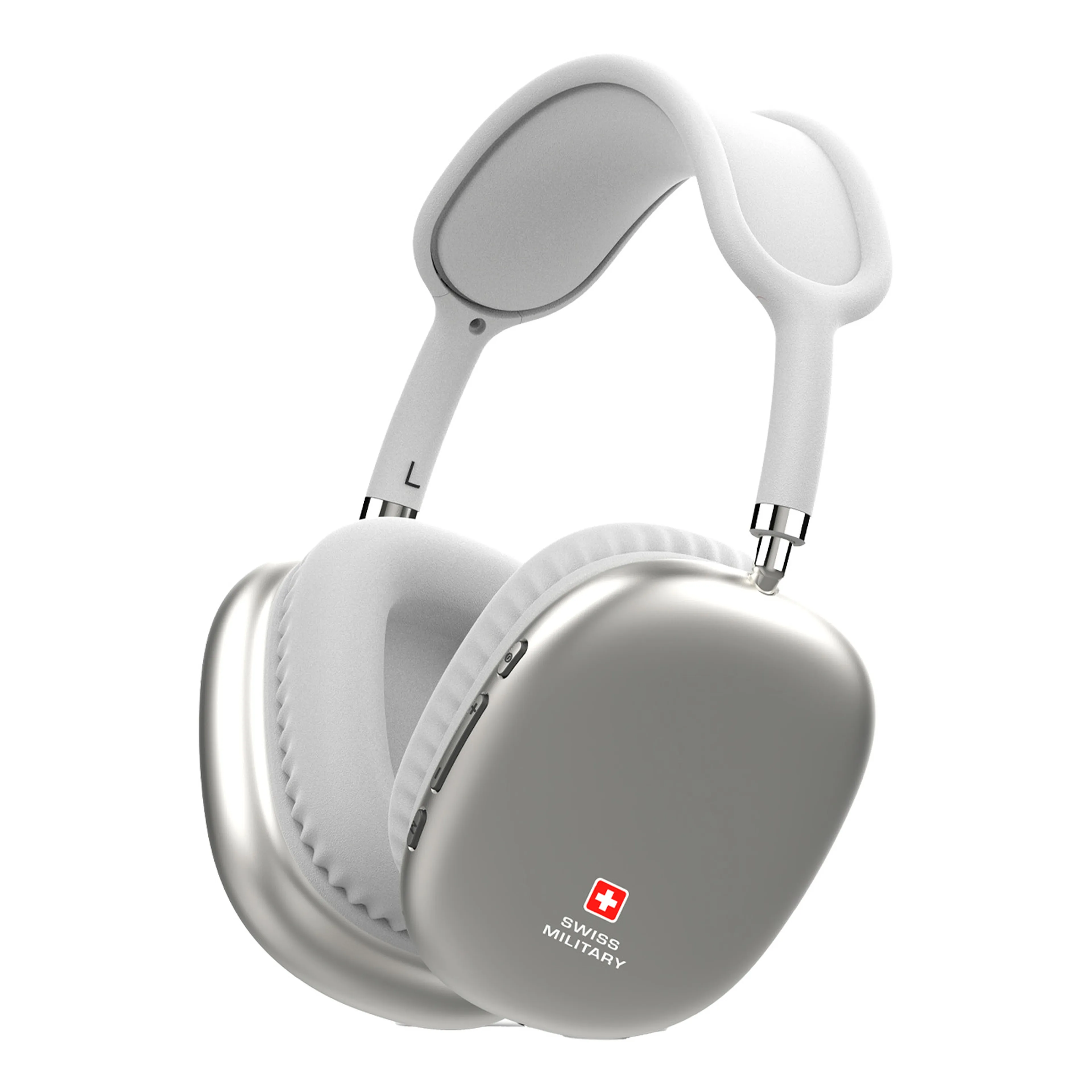 SWISS MILITARY AIRFLOW ADVANCED NOISE CANCELLING WIRELESS HEADPHONE SILVER SM-AU-HS-AIRFLOW-ANC-SIL thumbnail 2