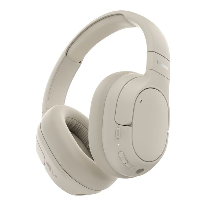 BELKIN SOUNDFORM ISOLATE NOISE CANCELLING OVER EAR HEADPHONE SAND AUD008HQSA thumbnail 2