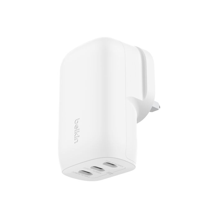BELKIN BOOST CHARGE 3 PORT USB C WALL CHARGER WITH PPS 67W WHITE WCC002MYWH thumbnail 2