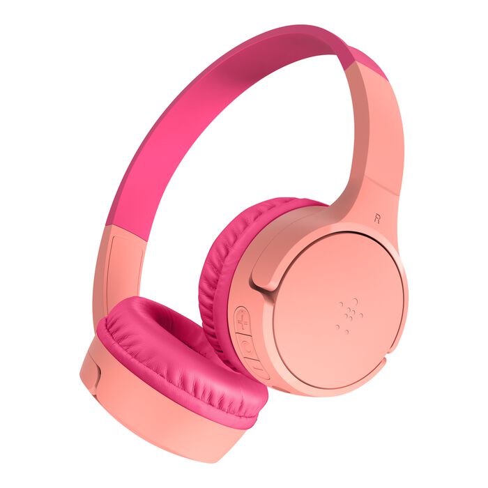 BELKIN SOUNDFORM MINI WIRELESS ON EAR HEADPHONES FOR KIDS WITH USB C PINK AUD002BTPKV3 thumbnail 2