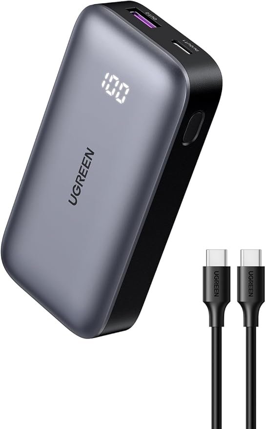 UGREEN NEXODE 10000MAH POWER BANK TWO-WAY FAST CHARGING 30W GREY PB502/25185 thumbnail 2