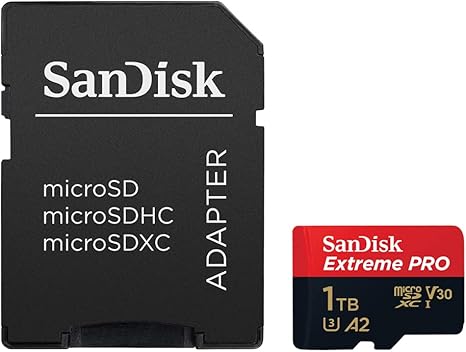 SANDISK EXTREME PRO 1TB 200MB/S MICROSDXC WITH ADAPTER SDSQXCD-1TOO-GN6MA thumbnail 2