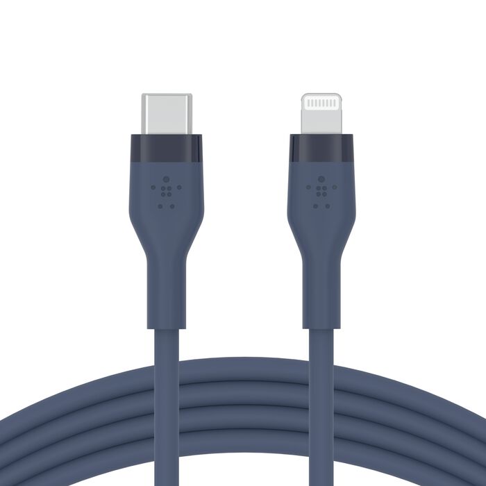 BELKIN BOOST CHARGE FLEX USB A CABLE WITH LIGHTNING CONNECTOR 1M BLUE CAA009BT1MBL thumbnail 2