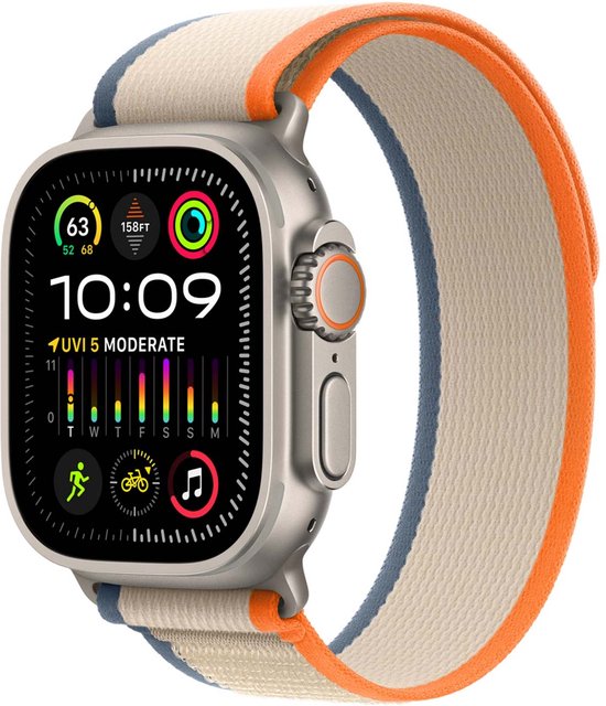 YESIDO APPLE WATCH TRAIL LOOP BAND 49MM ORANGE BEIGE WB25 thumbnail 2