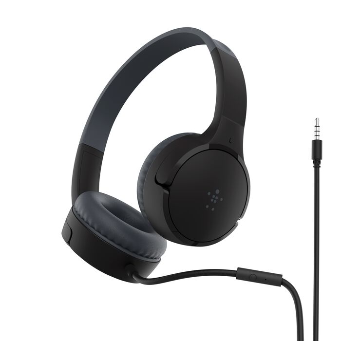 BELKIN SOUNDFORM MINI HEASPHONE WITH MIC ON EAR WIRED BLACK -AUD004BTBK thumbnail 2