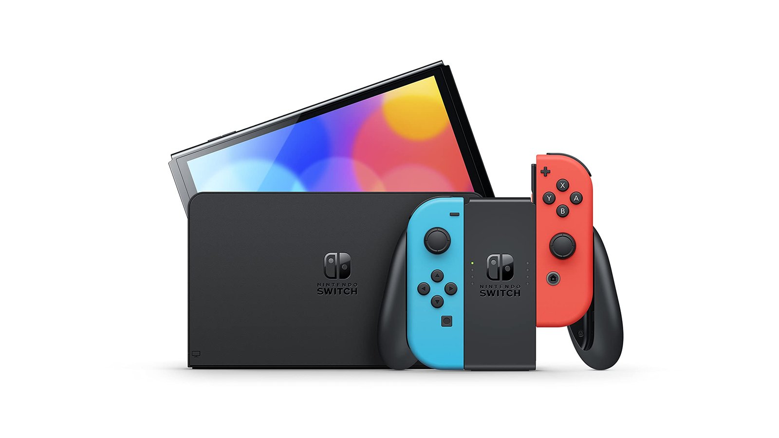 NINTENDO SWITCH OLED CONSOLE WITH BLUE-RED JOY-CON thumbnail 2