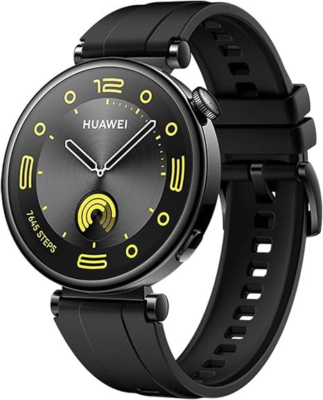 HUAWEI WATCH GT4 41MM BLACK WITH BLACK FLUOROELASTOMER STRAP ARA-B19 thumbnail 2