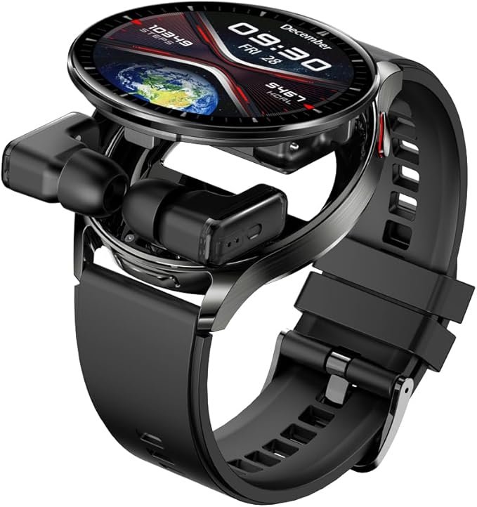 PORODO PULSE SMARTWATCH WITH EARBUDS BLACK PD-PULSE-BK thumbnail 2