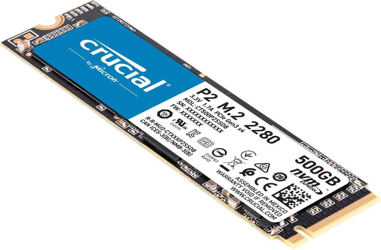 CRUCIAL SSD P2 500GB PCIe M.2 2280SS CT500P2SSD8 thumbnail 2