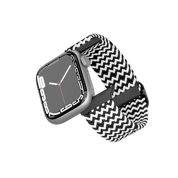 LEVELO CRISBEN NYLON STRAP APPLE WATCH ULTRA / SERIES 8 45/49MM BLACK/WHITE LVLCRS49BKWH thumbnail 2