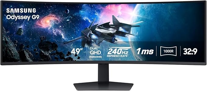 SAMSUNG ODYSSEY 49 INCH QHD 240HZ CURVED GAMING MONITOR LS49CG954EMXUE thumbnail 2