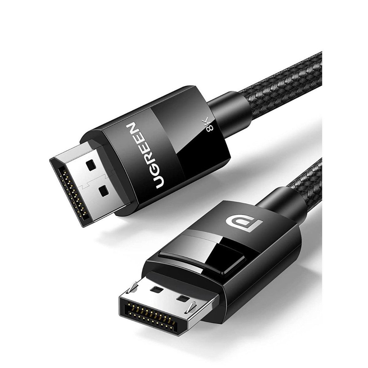 UGREEN DP 1.4 MALE TO MALE PLASTIC CASE BRAIDED CABLE 2M 80392 thumbnail 2