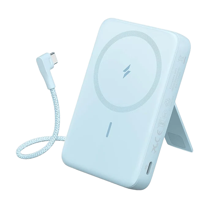 ANKER ZOLO 10K MAGNETIC BUILT IN USB C CABLE POWERBANK BLUE A1685H31 thumbnail 2
