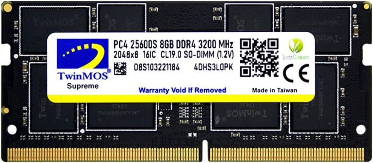 TWINMOS 8GB DDR4 3200MHZ CL22 1.2V SODIMM LAPTOP RAM MDD48GB3200N thumbnail 2