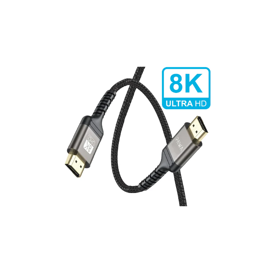 PAWA EL CARO SERIES HDMI TO HDMI 8K PREMIUM BRAIDED CABLE 5M BLACK PW-ELHD8K5M-BK thumbnail 2