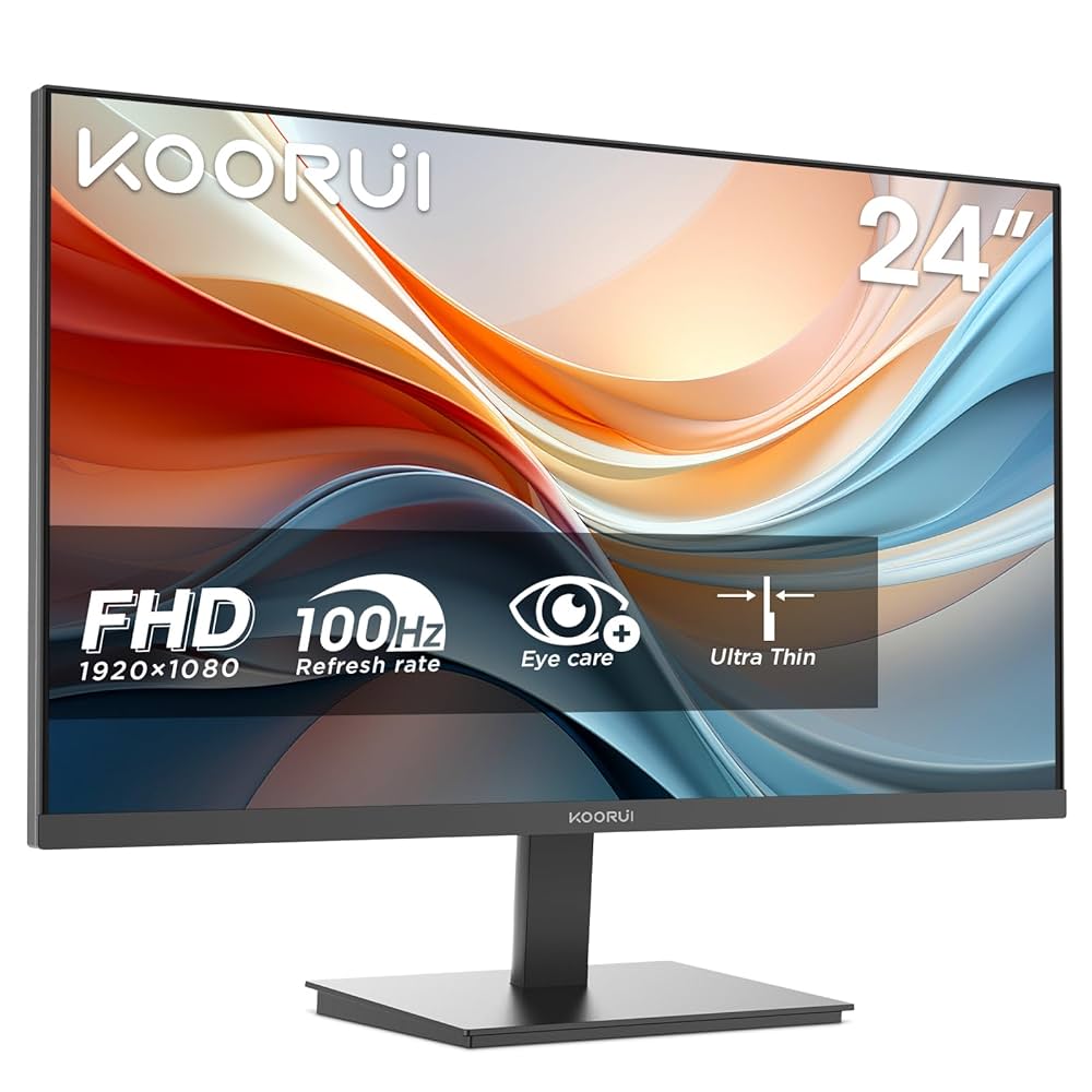 KOORUI 23.8-INCH FHD 1920X1080 SRGB 100HZ 6MS VA PANEL BUSINESS MONITOR E2412F thumbnail 2