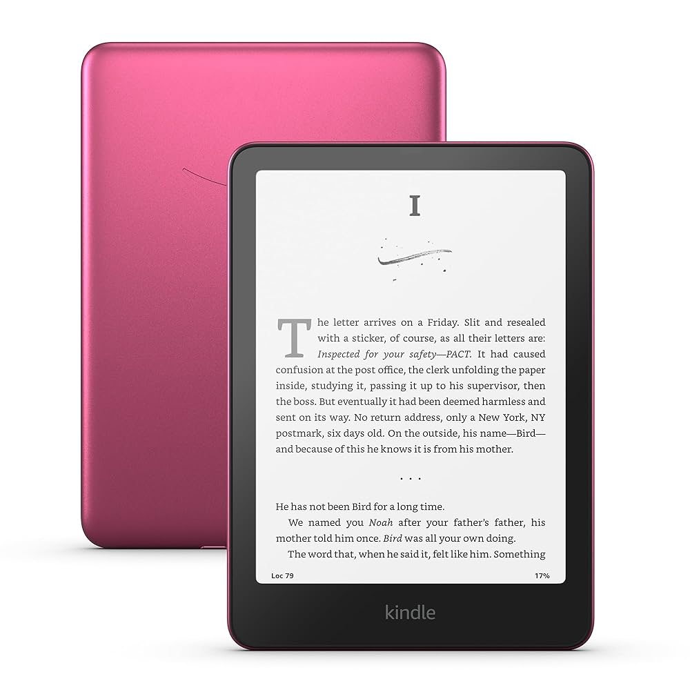 AMAZON KINDLE PAPER 12TH GENERATION SIGNATURE EDITION 32GB METALLIC RASPBERRY thumbnail 2