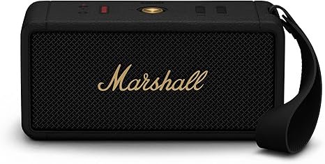 MARSHAL MIDDLETON  PORTABLE  BLUETOOTH SPEAKER BLACK AND BRASS thumbnail 2