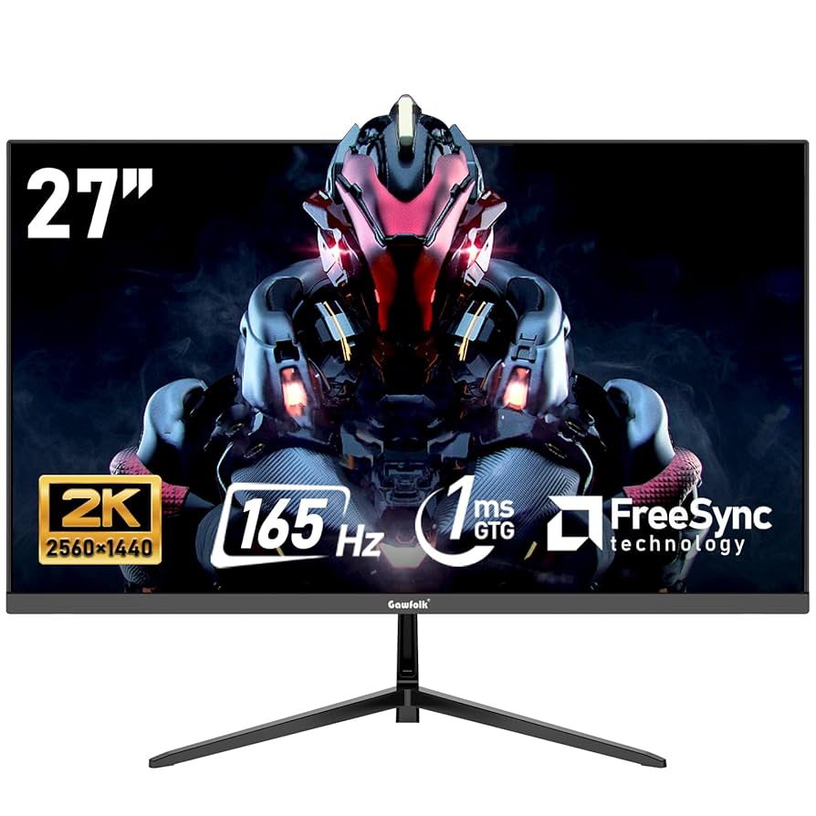 GAWFOLK 27 INCH 2K 165HZ 2560*1440 VA PANEL FLAT MONITOR BLACK GF270L thumbnail 2
