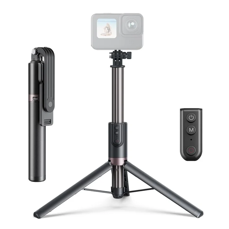 TELESIN 1.3M SELFIE STICK TRIPOD WITH REMOTE CONTROL TE-RCSS-003 thumbnail 2