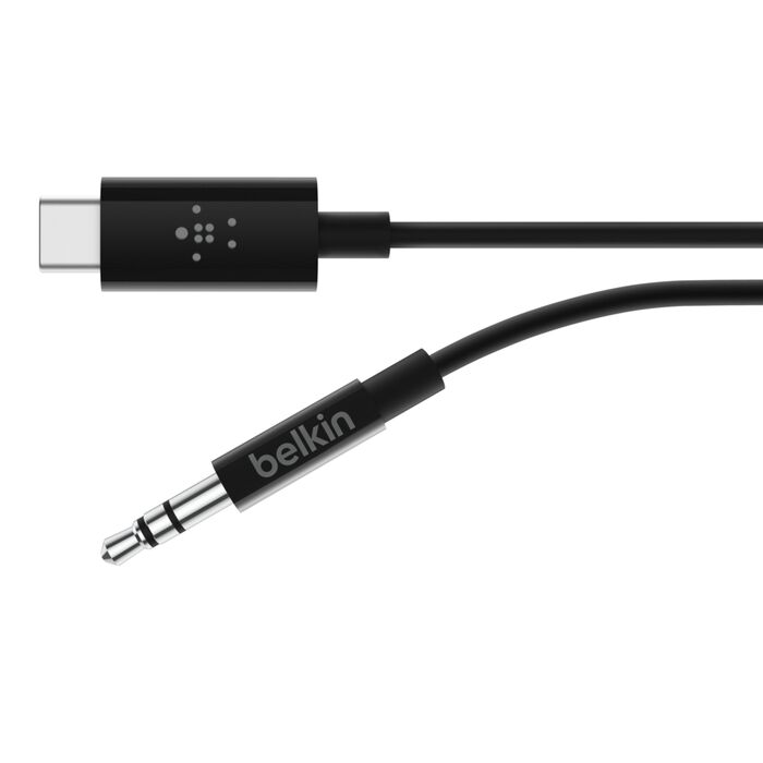 BELKIN ROCKSTAR 3.5MM AUDIO CABLE WITH USB-C CONNECTOR 1.8M BLACK F7U079BT06-BLK thumbnail 2
