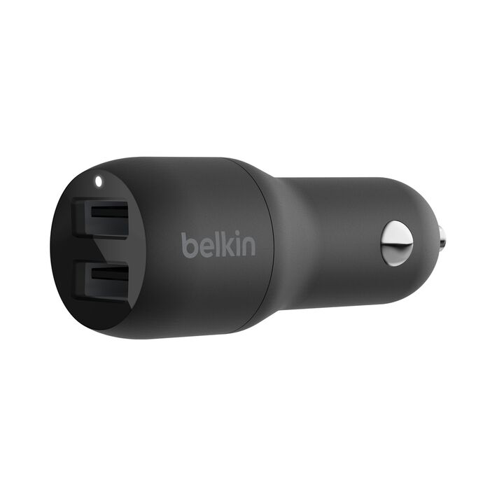 BELKIN BOOST CHARGE 24W DUAL USB A CAR CHARGER BLACK CCB001BTBK thumbnail 2