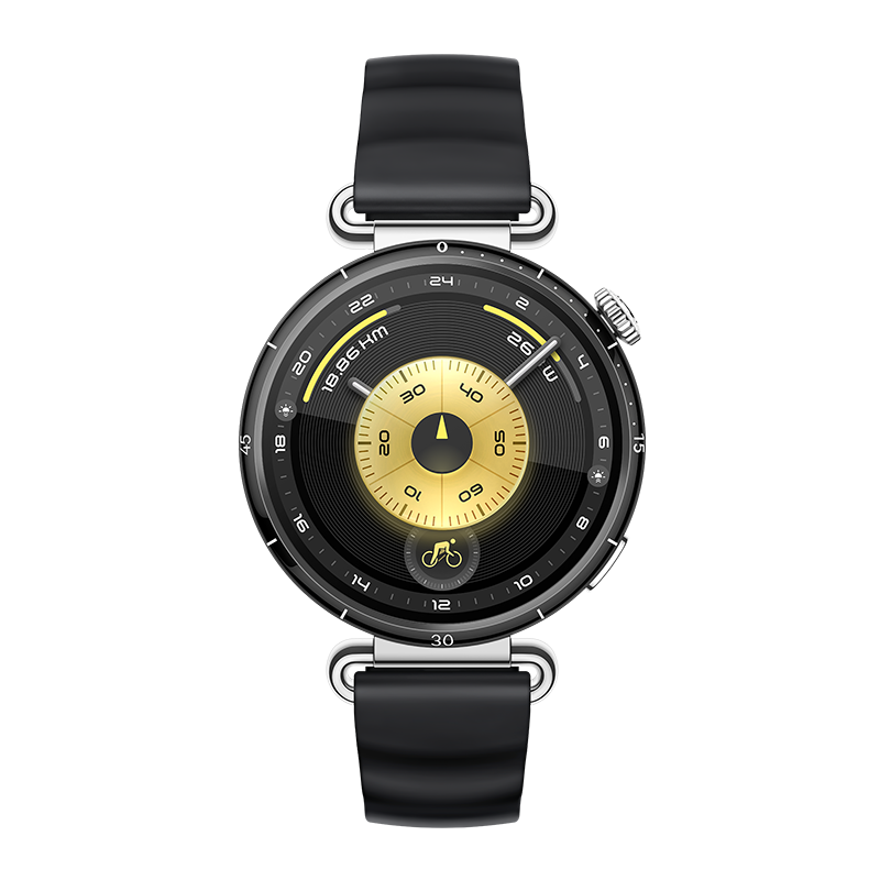 HUAWEI WATCH GT 6 41MM BLACK STAINLESS STEEL CASE WITH BLACK FLUOROESTOMER STRAP KSU-B19 55020FUM thumbnail 2