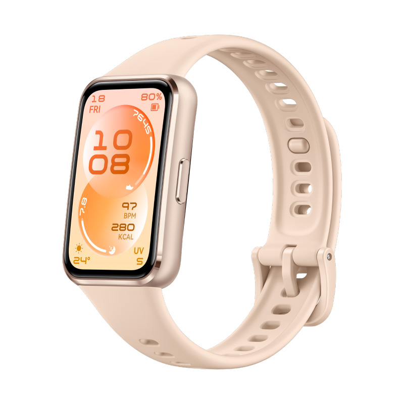 HUAWEI BAND 11 BEIGE ALUMINUM ALLOY CASE BEIGE FLUOROELASTOMER STRAP CDY-B29 thumbnail 2