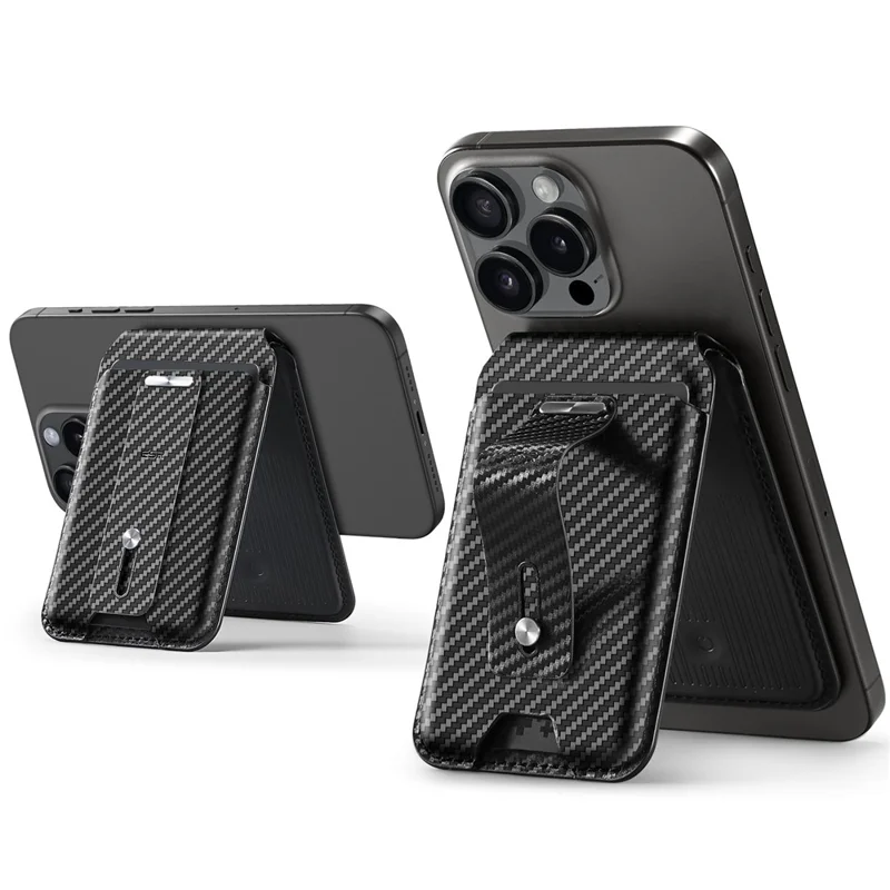 ESR CARBON FIBER MAGNETIC WALLET BLACK thumbnail 2