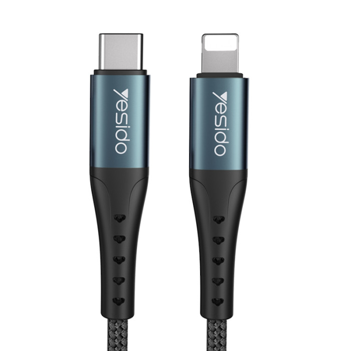 YESIDO USB-C TO LIGHTNING CABLE 1.2M BLACK CA64 thumbnail 2