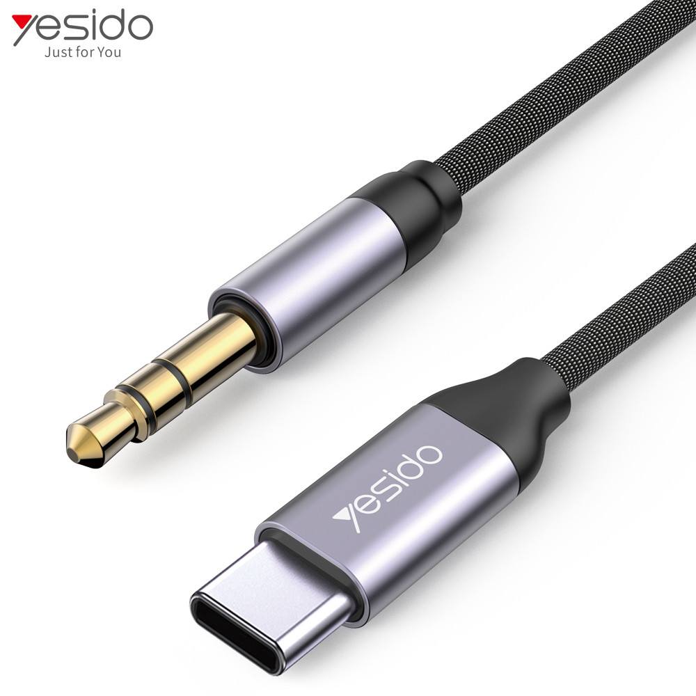 YESIDO AUX ADAPTER TYPE C TO 3.5MM AUDIO CABLE BLACK YAU20 thumbnail 2