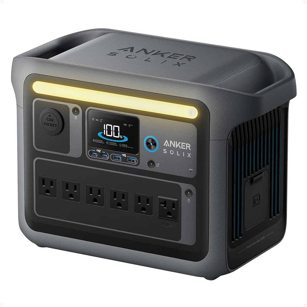 ANKER SOLIX C1000 PORTABLE POWER STATION 1056WH 1800W DARK GREY A17612Z1 thumbnail 2