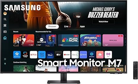 Samsung 43 Inch 4K Ultra HD HDR10 Smart Monitor with Speakers LS43DM702UMXUE thumbnail 2