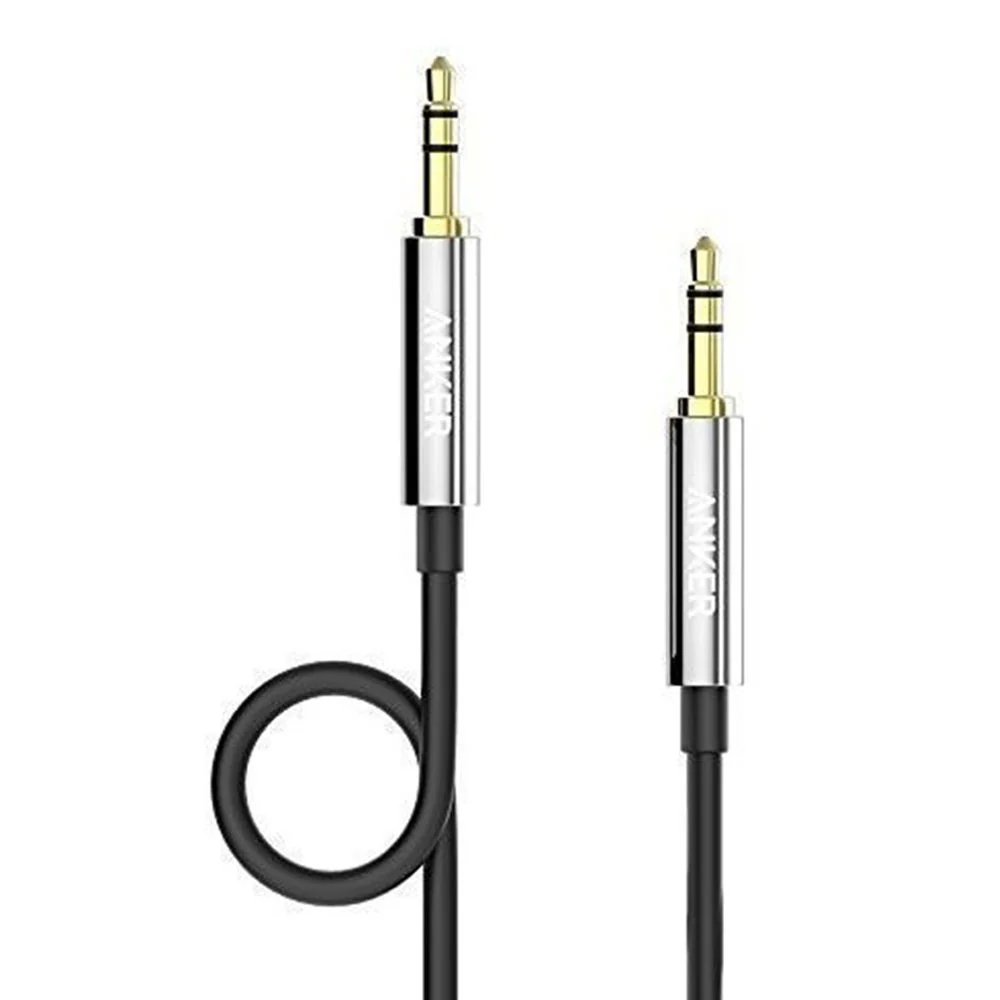 ANKER 3.5 MALE TO MALE AUDIO CABLE BLACK A7123H12 thumbnail 2
