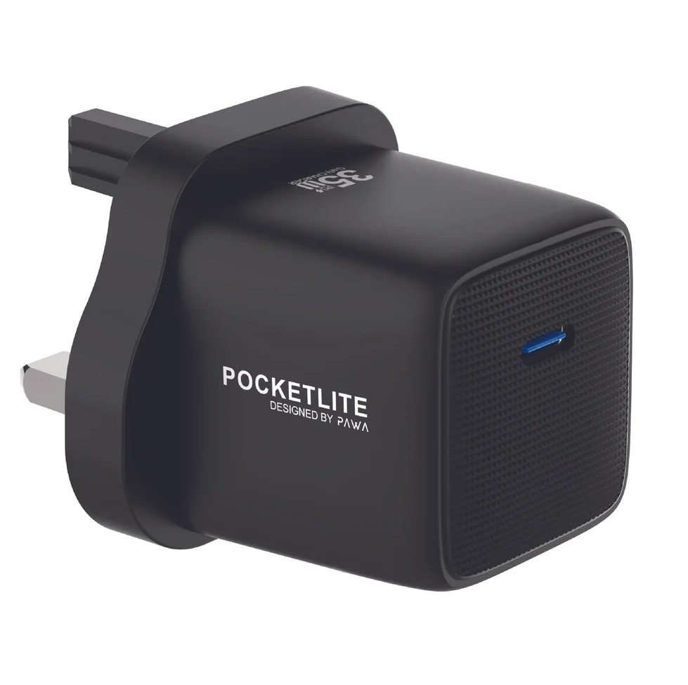 PAWA POCKETLITE TRAVEL CHARGER TYPE-C PORT GAN PD35W  BLACK PW-PL30WUK-BK thumbnail 2